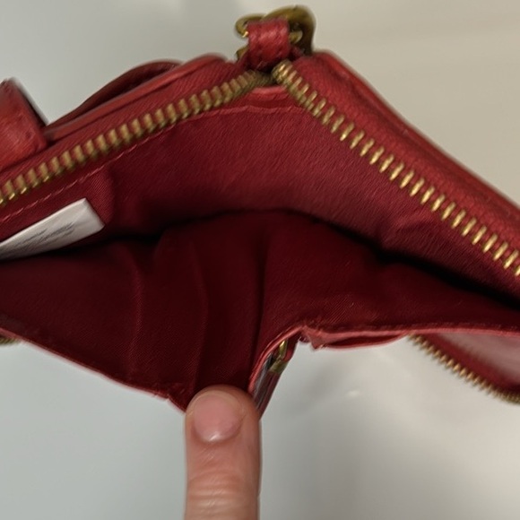 Elliott Lucca red woven leather phone wallet/wristlet - Picture 7 of 14